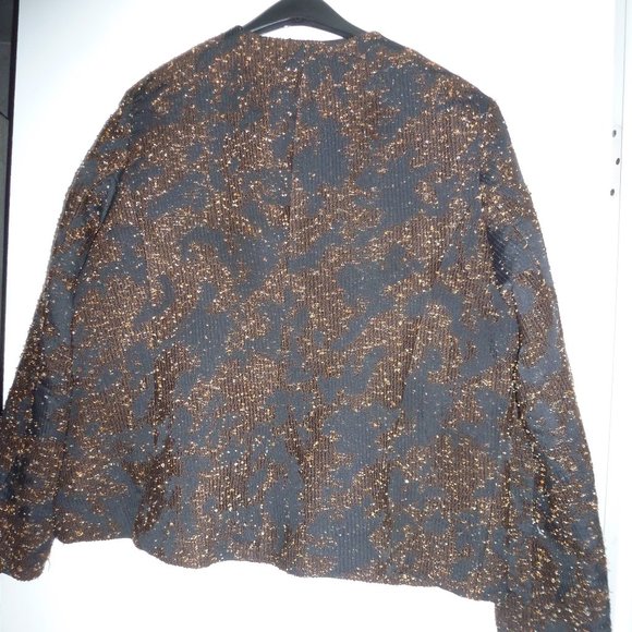 Dana Buchman Elegant Full Zip Linen Blazer Jacket w/ Snap Pockets XL - Picture 3 of 10